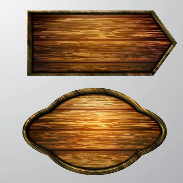 Ahşap işaretler, vektör Icon set