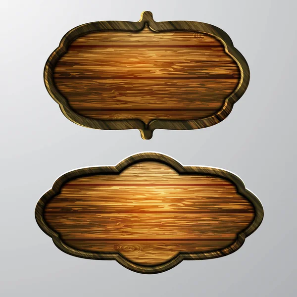 Ahşap işaretler, vektör Icon set