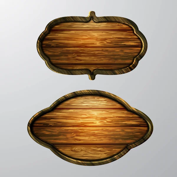 Ahşap işaretler, vektör Icon set