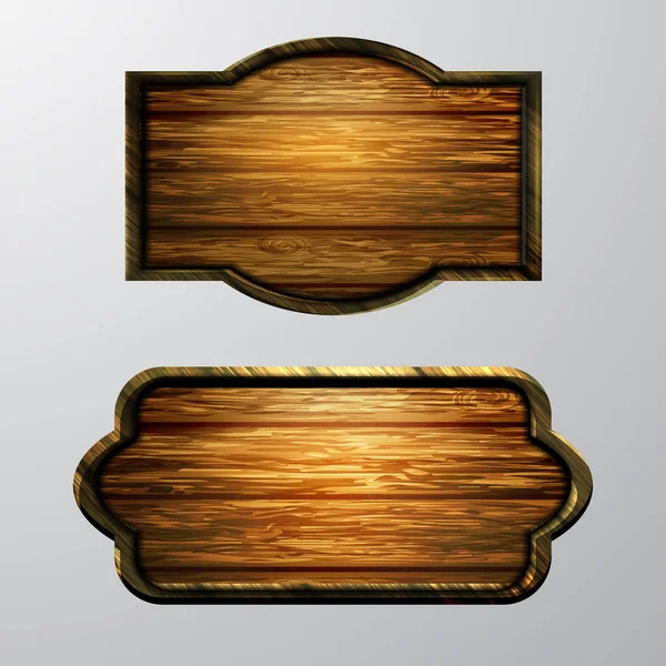 Ahşap işaretler, vektör Icon set