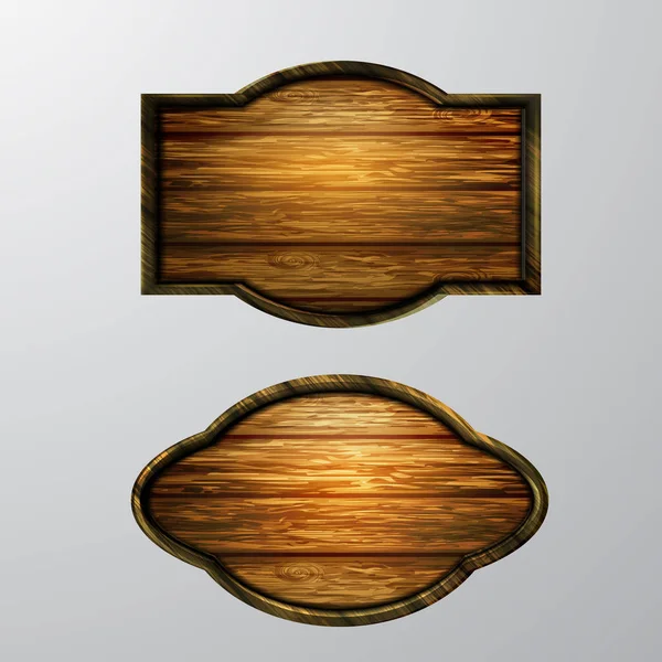 Ahşap işaretler, vektör Icon set