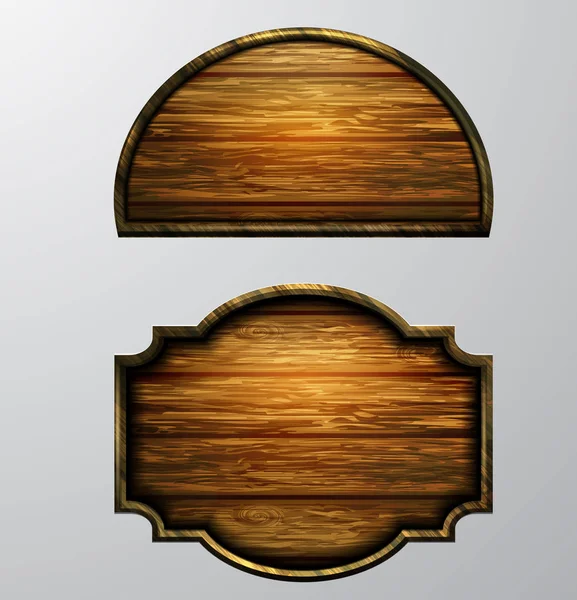 Ahşap işaretler, vektör Icon set