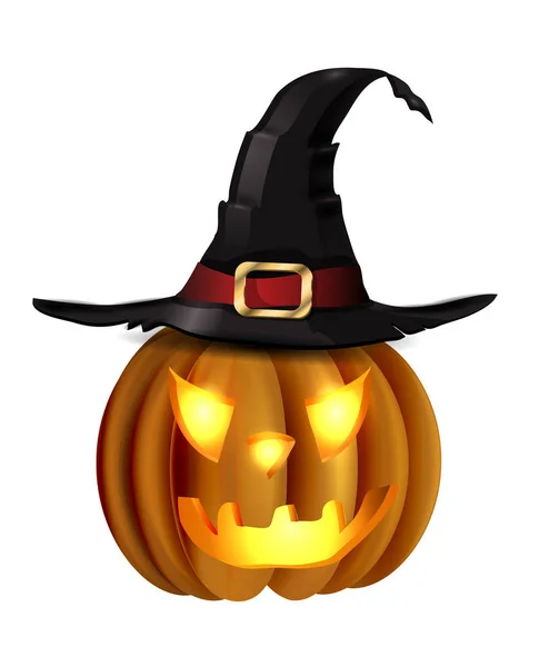 Spaventoso jack o lanterna halloween zucca — Vettoriale Stock