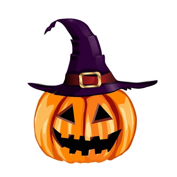 Spaventoso jack o lanterna halloween zucca — Vettoriale Stock