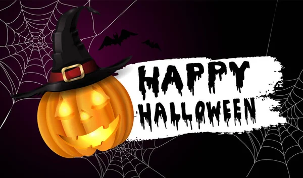 Strašidelné jack o lantern halloween dýně — Stockový vektor