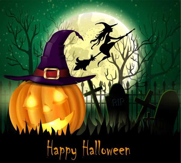 Halloween spooky background — Stock Vector
