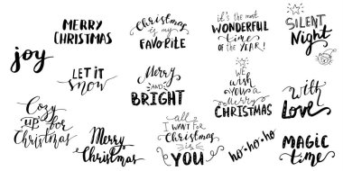 El yazısıyla yazılmış Noel yazı kümesi