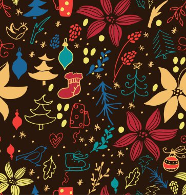 Noel köknar ağacı ile seamless modeli