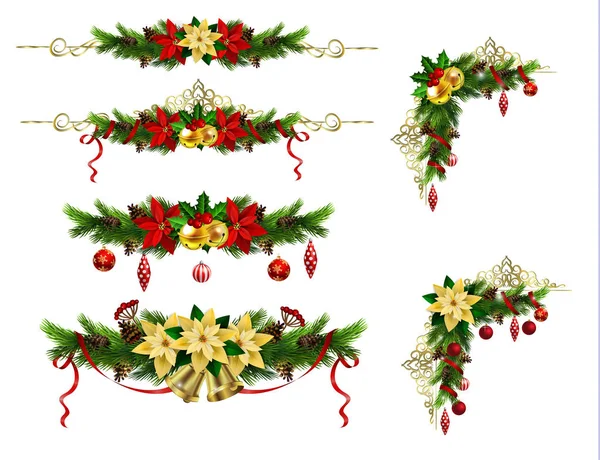 Éléments de Noël pour vos créations — Image vectorielle