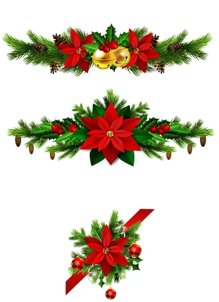 Elementos navideños para tus diseños — Vector de stock