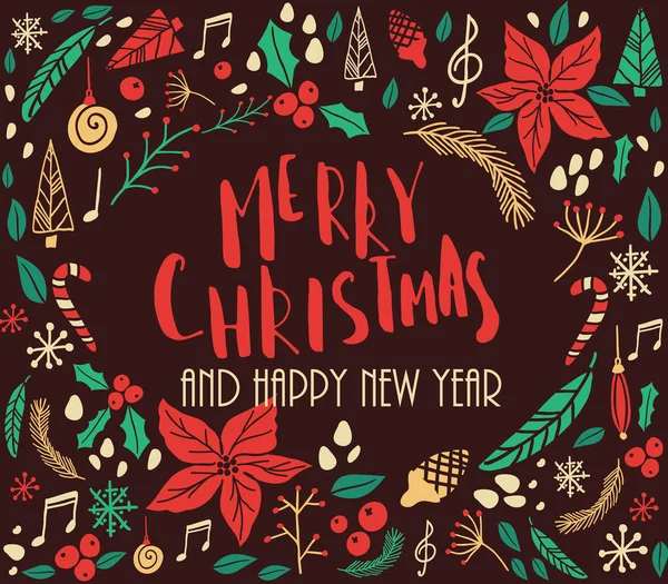 Noel kartı köknar ağacı