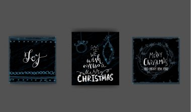 Vintage kartpostal, tipografi ve elle çizilmiş çelenk yazılmış el ile arka plan.