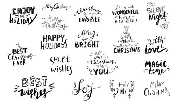 El yazısıyla yazılmış Noel yazı kümesi