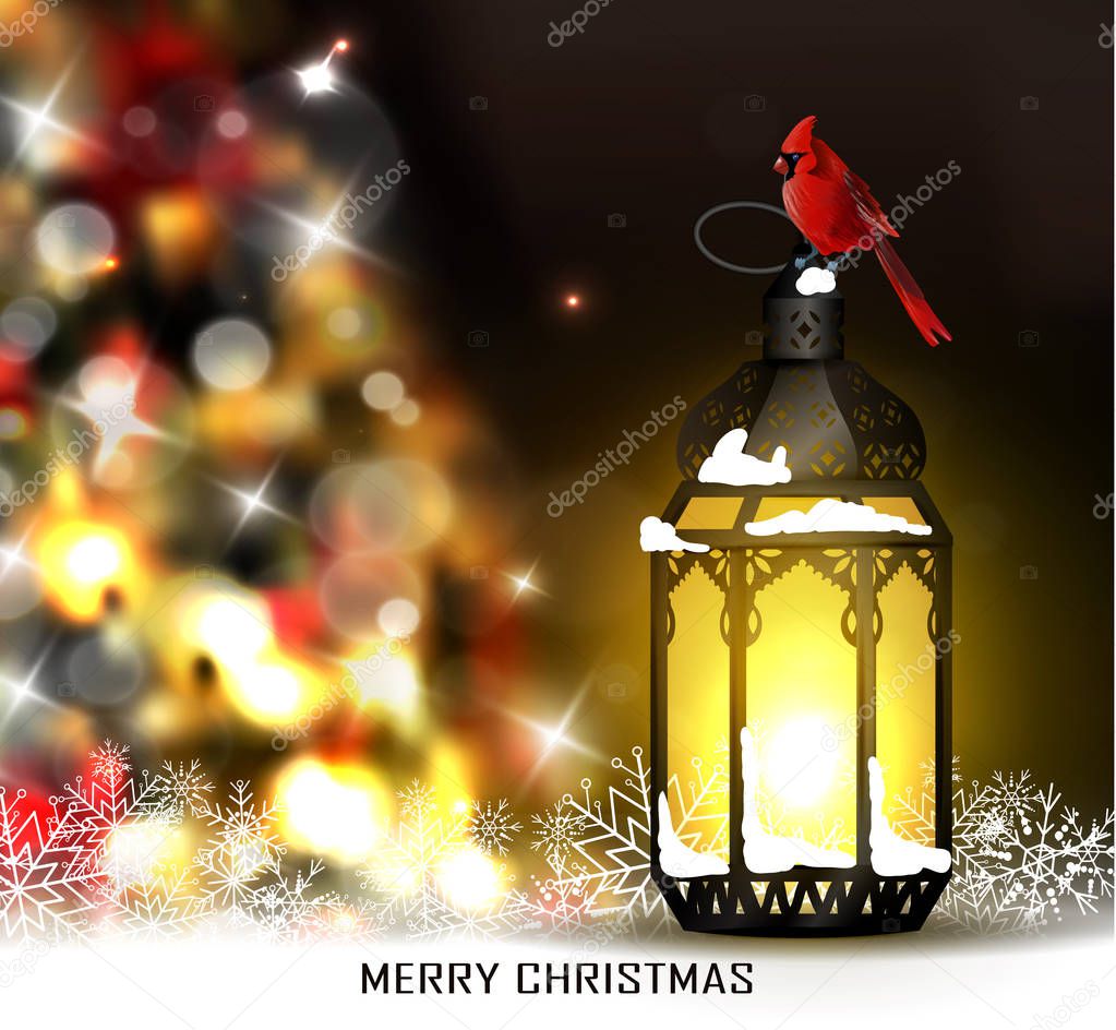 Christmas tree light background