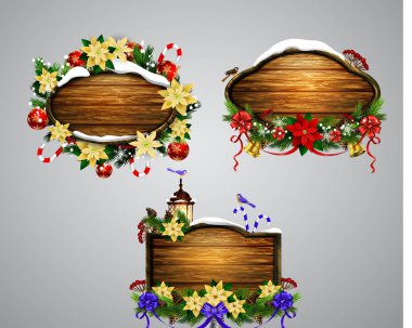 Vektör ahşap Noel tahtası