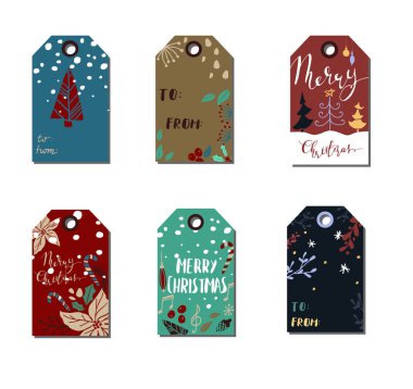 Noel hediye etiketleri.
