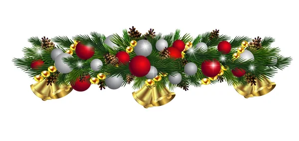 Vektör Noel köknar dekorasyon izole