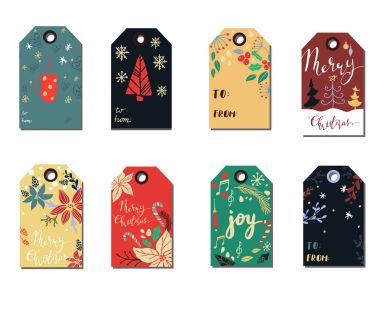 Noel hediye etiketleri.