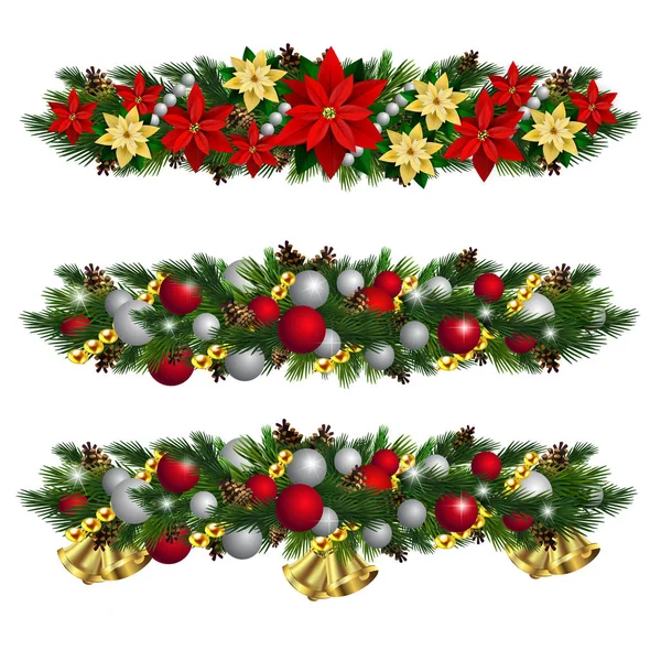 Vetor Natal Fir Decoração isolado — Vetor de Stock