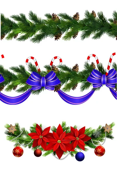 Frontière vectorielle de Noël — Image vectorielle