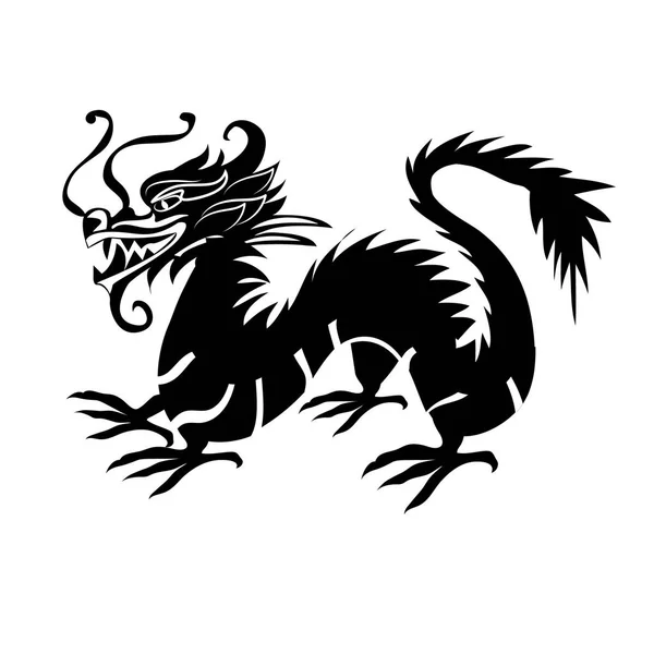ドラゴン中国のカット紙 — ストックベクタ