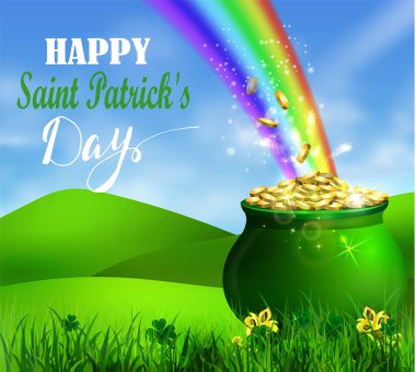 St. Patrick s gün sembol yeşil ot