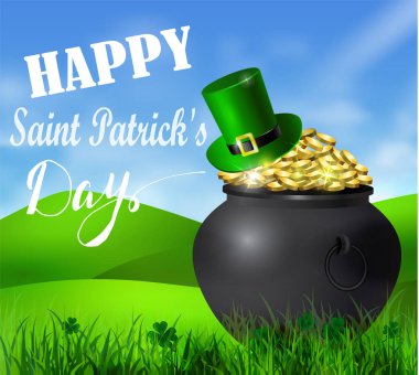 St. Patrick s gün sembol yeşil ot
