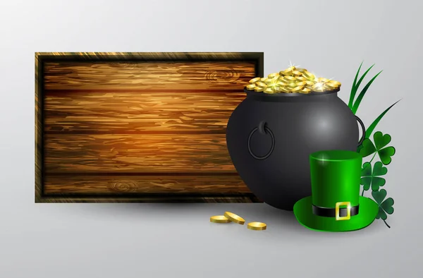 St. Patrick s Day symbol board — Stock Vector