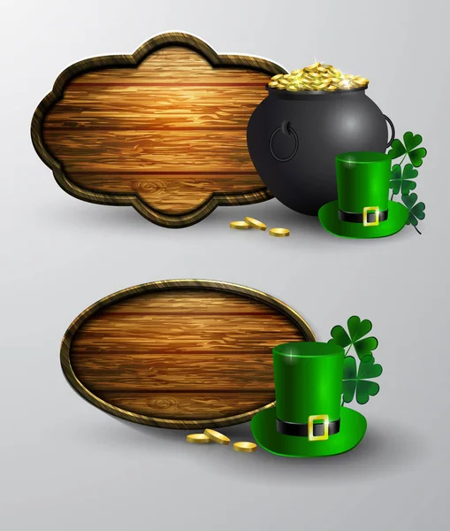 St. Patrick s Day symbol board — Stock Vector