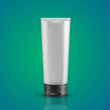 Beyaz tüp mock-up için krem