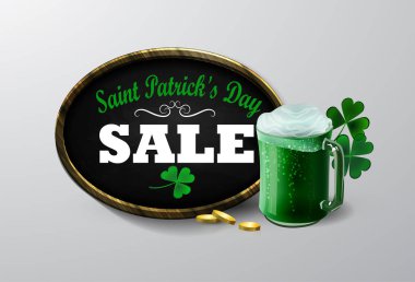 Satılık poster St. Patrick s gün için. Vektör