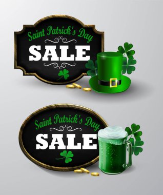 Satılık poster St. Patrick s gün için. Vektör