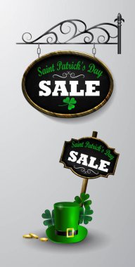 Satılık poster St. Patrick s gün için. Vektör