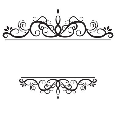 Vintage vektör girdap çerçeve