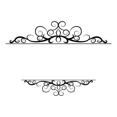 Vintage vektör girdap çerçeve