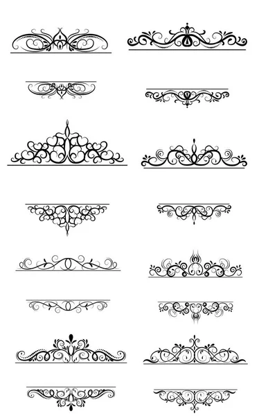 Vintage vector swirl frame set — Stock Vector