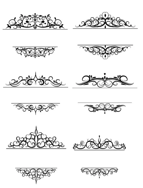 Vintage vector swirl frame set — Stock Vector