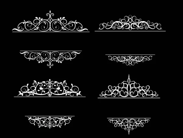 Vintage vector swirl frame set — Stock Vector