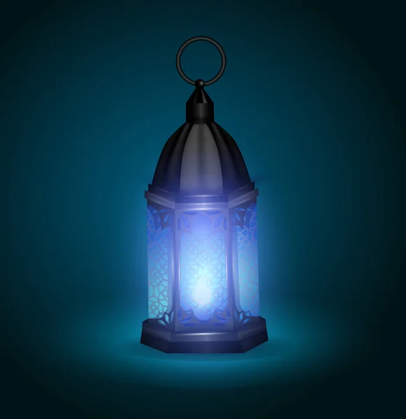 Lanterna árabe Ramadan Kareem — Vetor de Stock
