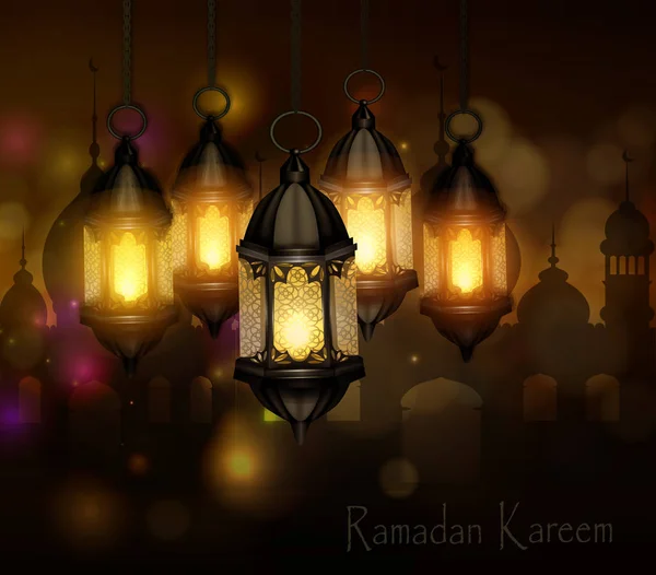 Ramadan Kareem, fond de salutation — Image vectorielle