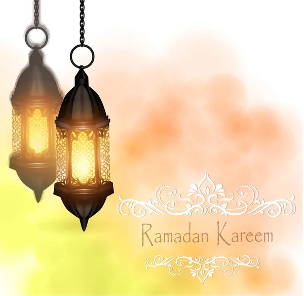 Ilustración vectorial Ramadan Kareem Lantern . — Vector de stock