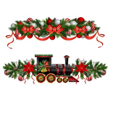 Noel süslemeleri köknar ağacının altın çanları ile