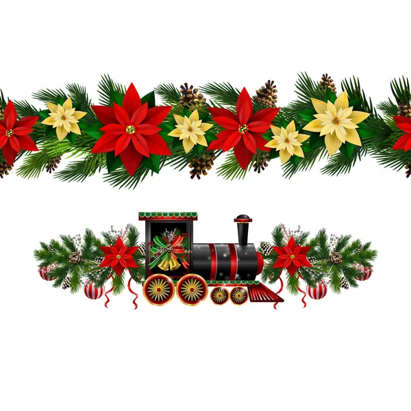 Wektor Christmas Border dekoracji kolekcji — Wektor stockowy