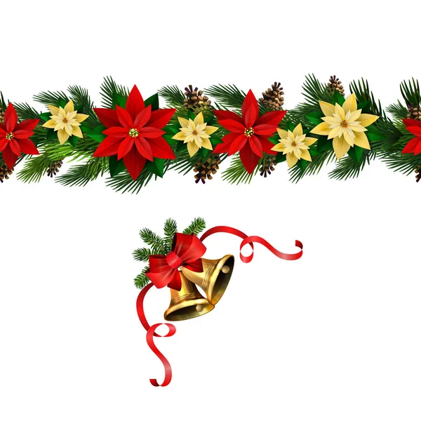 Collection de décoration Vector Christmas Border — Image vectorielle