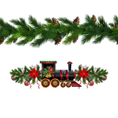 Vektör Noel Sınır dekorasyonu koleksiyonu