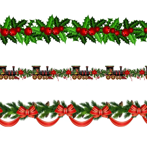 Isolats vectoriels de la collection Christmas Border — Image vectorielle