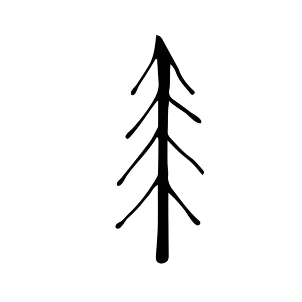 Ručně kreslený stromový vektor — Stockový vektor