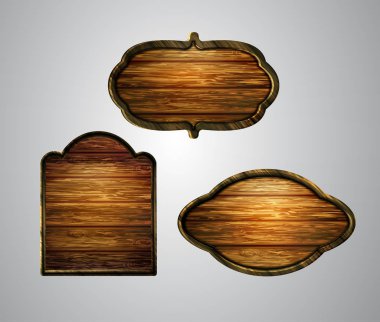 Ahşap tabelanın gerçekçi temsili