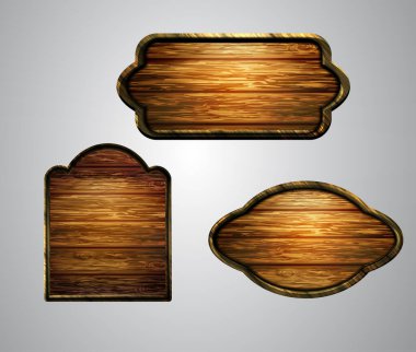 Ahşap tabelanın gerçekçi temsili