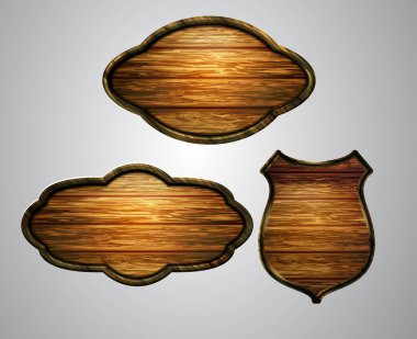 Ahşap tabelanın gerçekçi temsili